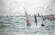 Paul Signac Audierne, Return of the Fishing Boats oil painting reproduction